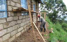 Picture of classroom under construction